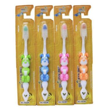 Imagem de Escova de Dentes Infantil 15Cm c Cabo de Bichinhos Cores Sortidas Maci