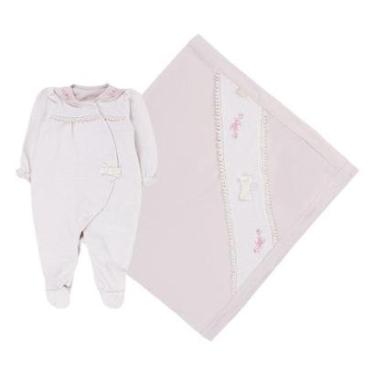 Imagem de Kit Saída Maternidade Luxo Bebê Menina Bordado Paraiso 16155-Feminino