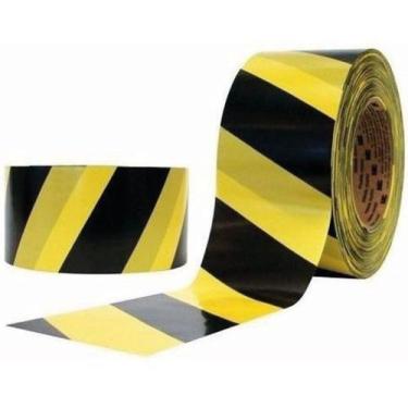 Imagem de Fita Marcação De Solo Chão Zebrada 14mts X 48mm Adelbrás - ADELBRAS