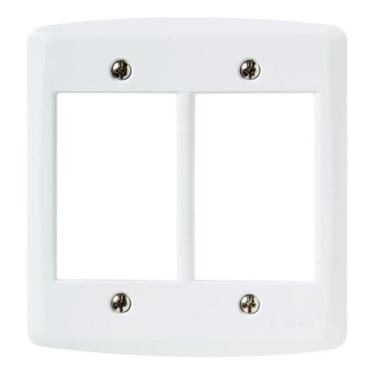 Imagem de Placa 4x4 6 Postos Lux2 Branco Tramontina