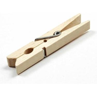 Imagem de Kit 12 Un Prendedores Pregadores Grande Roupas Madeira - AGUIA BRANCA