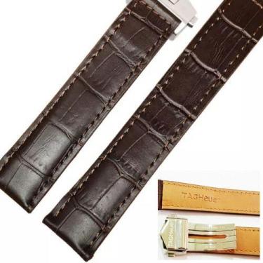 Imagem de Pulseira Couro 20mm 22mm Marrom Café Para A Marca Tag Heuer.LC64 - Sup