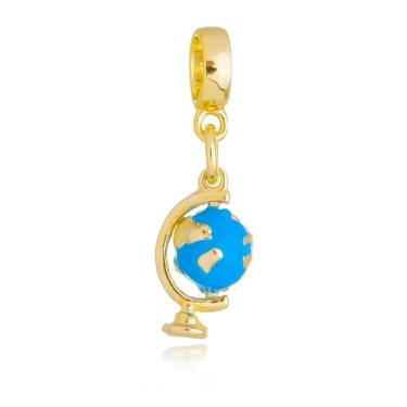 Imagem de Berloque Globo Terrestre Banhado a Ouro 18k - Work Semijoias