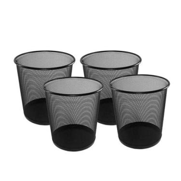 Imagem de Kit 4 Cesto Lixeira Lixo Para Escritório Banheiro Cozinha Quarto Arama