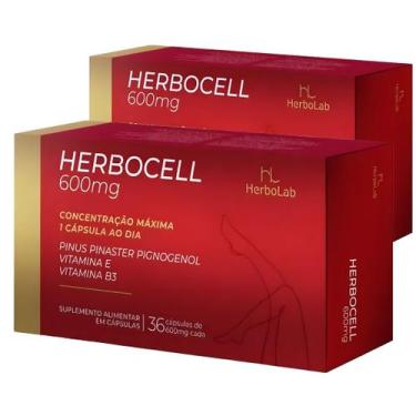 Imagem de KIT C/2 Un. Herbocell Pinus Pinaster 600mg 36 Cáps - Herbolab