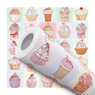 Imagem de Papel de Parede Vinílico Confeitaria Cupcake Doces 3m - DELIQUADROS