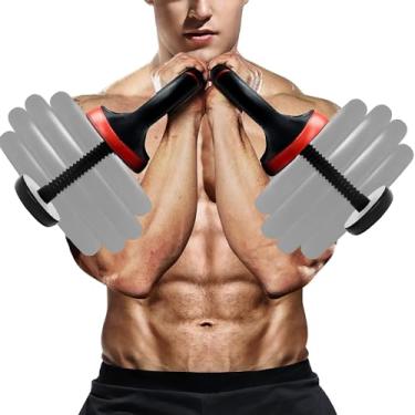 Imagem de Yes4All Conversor de alça Kettlebell ajustável com cabo confortável para placas de peso de 2,5 cm – Par