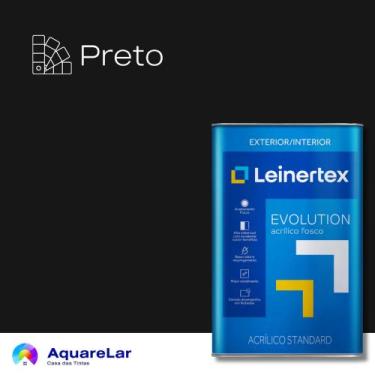 Imagem de Evolution Acrílico Leinertex Fosco 18L, PRETO