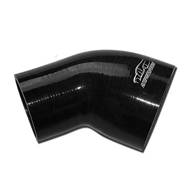 Imagem de Junta de silicone com 4 camadas de 45 graus para reduzir o cotovelo da mangueira turbo preta 57 mm - 64 mm (2,25 pol. - 2,5")