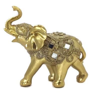 Imagem de Elefante Decorativo Em Resina Indiano Sabedoria Sorte 300 - Luthi Comé