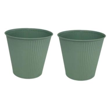 Imagem de Generic 2 Peças Baldes para Flores E Vasos de Plantas com Recipiente para Pincéis, Verde, Tamanho real