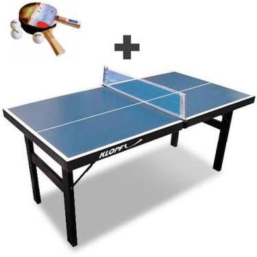 Imagem de MINI MESA DE PING PONG Júnior MDP 12mm 1003 KLOPF + Kit 2 Raquetes e 3