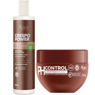 Imagem de Kit Crespo Power Apse Gelatina Ativadora + Ph Control 280g Anti Porosidade Tratamento Capilar