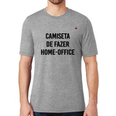 Imagem de Camiseta Camiseta de fazer home-office - Foca na Moda, Cinza, M