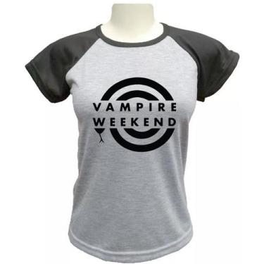 Imagem de Camiseta Babylook Vampire Weekend - alternativo basico, Cinza, XG