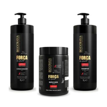 Imagem de Kit 3 Produtos Bio Extratus Força Com Pimenta 1L Oficial