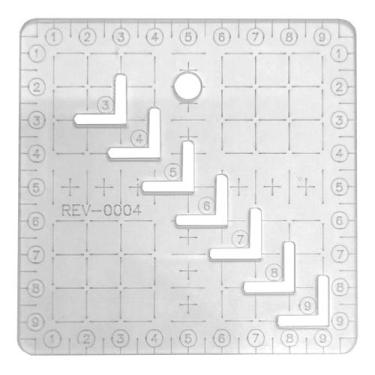 Imagem de Régua Gabarito Caixa Leite Costura Patchwork Scrapbook 10cm - LAPIDARE
