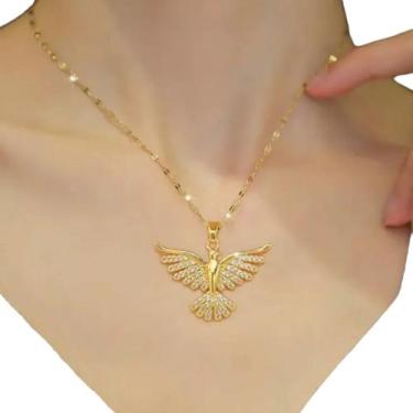 Imagem de Cordão Feminino Pássaro Cravejado - Banhado a Ouro 18k - ToJoia18k