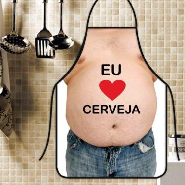 Imagem de Avental Divertido E Personalizado: Amo Cerveja - Recanto da Costura
