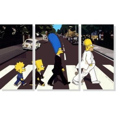 Imagem de Quadro Decorativo Homer Simpsons Na Rua Kit 3 peças 20x30cm - Car Prem