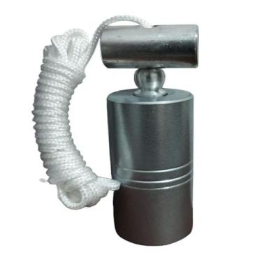 Imagem de Prumo Cilindro Metal c/ Boia de Alumínio Profissional 500grs - ZEMA