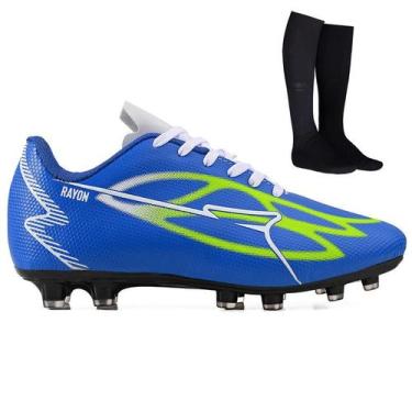 Imagem de Chuteira de Futebol Masculina Campo Grama Natural Material Sintético +