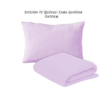 Imagem de Jogo 2 Peças Solteiro 78 Beliche Lilás Arrumadinho Enxovais