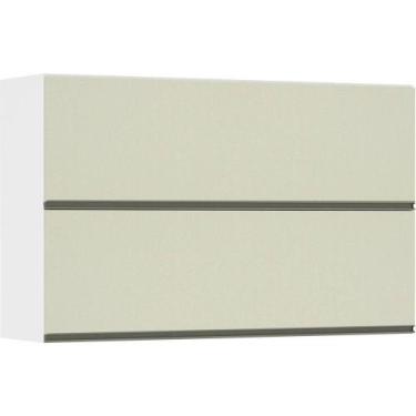 Imagem de Armário Basculante Duplo 120cm 2 Portas Branco Polar - LUCIANE MÓVEIS