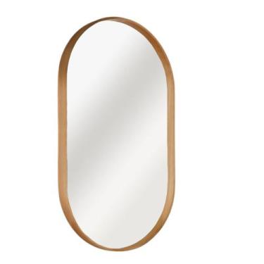 Imagem de Espelho Oval Madeira pequeno Moderno - UNIVENDAS