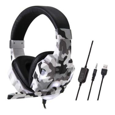 Imagem de Fone De Ouvido Gamer Led Com Microfone Conexão P2 Camuflado - BMAX