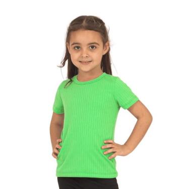 Imagem de Blusa infantil menina Manga curta Canelada 1 ao 16 09-A Lavin Basic, V