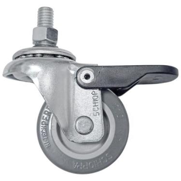 Imagem de Kit Rodízio 210 Parafuso Giratório com Freio 6 Unidades - SCHIOPPA  