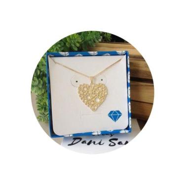 Imagem de Gargantilha com Pingente de Coração Folheado a Ouro 18k - Joias Dani S
