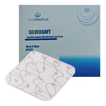Imagem de Curativo de Espuma com Prata SilverSoft 10X10 Vita Medical - VitaMedic