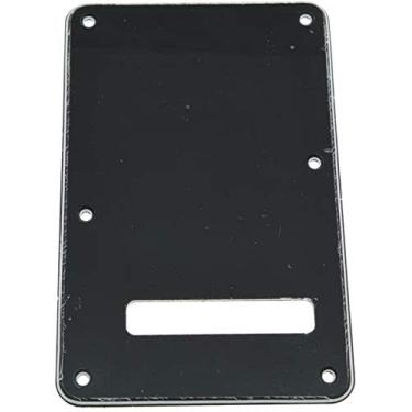 Imagem de Dopro Strat Guitar Back Plate ST Trem Tremolo Cover serve para USA/Mexican Standard FD Stratocaster Black 3 Ply