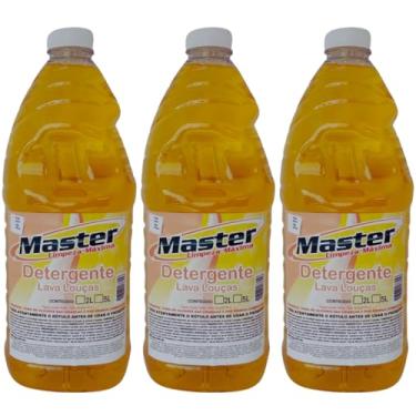 Imagem de Detergente Lava Louça Neutro 6L Master Poderoso na Remoção de Gorduras (3x2L)