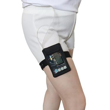 Imagem de Bolsa para bomba de insulina com suporte de coxa para diabetes com janela transparente para facilitar a visualização, cinto ajustável com suporte de bomba de insulina para diabéticos para mulheres e