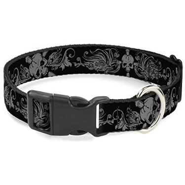 Imagem de Buckle-Down Caveira e adaga com filigrana preto/cinza clipe de plástico, 1,27 cm x 15,28 cm - 23,86 cm/pequeno