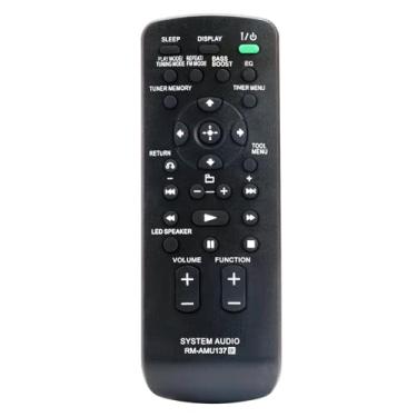 Imagem de Controle remoto de substituição RM-AMU137 compatível com Sony Home Audio Micro Hi-Fi Component Stereo System RM-AMU009 CMT-MX550I CMT-FX300i CMT-HX35R CMT-HX50BTR CMT-HX70BTR CMT-LX30iR CMT-LX40i