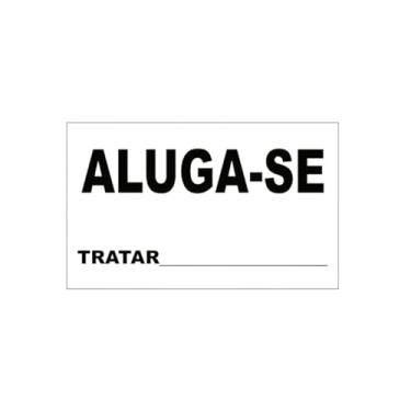 Imagem de Placa Aluga-se Chapa Casa Salão Comercial Aluguel 31,5x19cm