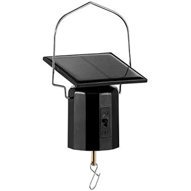 Imagem de OMCCHK Motor giratório eólico movido a energia solar, pequeno motor rotativo móvel, mini torneiro operado por energia ecológica para sinos de vento, apanhadores de sol pendurados, decoração giratória para ambientes externos