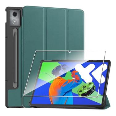 Imagem de Suttkue Capa para Lenovo TAB P12II 2024, capa rígida de alta qualidade, leve, poliuretano de qualidade, resistente a arranhões, preta para tablet de 12,7 polegadas - verde