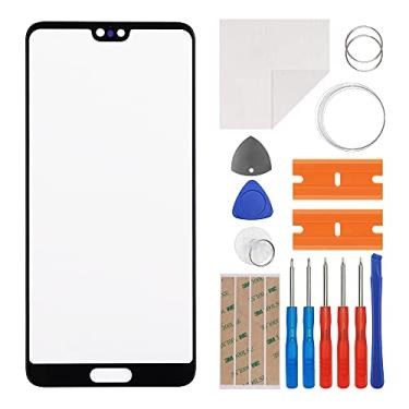 Imagem de E-yiiviil Substituição da lente da tela externa de vidro frontal compatível com Huawei P20 Pro CLT-L29C CLT-L29 CLT-L09C 6,1 polegadas com ferramentas (sem tela e digitalizador de toque)