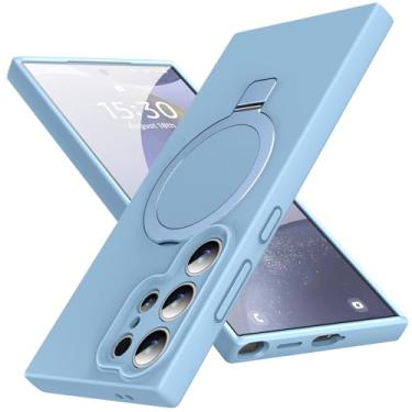 Imagem de Capa Mag-Ring para Galaxy S11 Ultra, silicone líquido [fator hidratante] Exreme Capa de telefone fina e macia com suporte [compatível com MagSafe] para Samsung Galaxy S11 Ultra 6,9 polegadas homens e