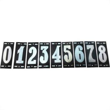 Imagem de Numero Retangular Pvc Caiado 1 - Kit C/25