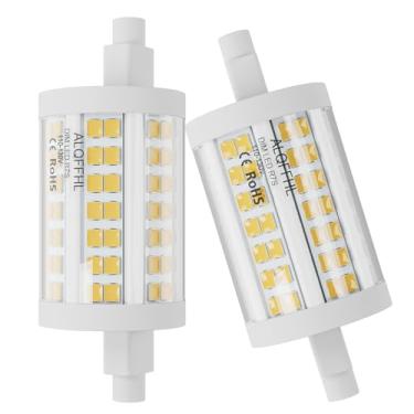Imagem de Lâmpada LED R7S 78mm 20W,regulável holofote tipo J de duas pontas(substituição de halogênio T3 de 200W),120V 2400lm,lâmpada de pé para segurança de parede,pacote com 2 unidades(branco natural 4000K)