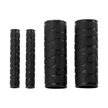 Imagem de Hihaha 1 1/8" / 29 mm 1 1/8" / 29 mm kit de capa de aperto de mão de motocicleta antiderrapante de borracha para motocicleta, scooter, bicicleta, quadriciclo, preto, 1 conjunto