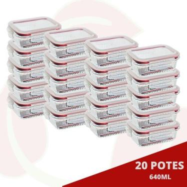 Imagem de Pote Canelado Vidro 640ml Marmita Fit Resistente 20 Unidades - Belo Vi