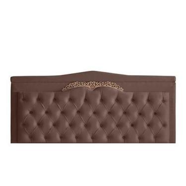 Imagem de Cabeceira De Cama Box Painel Helena Casal 140 cm Retro Capitonê Botão 