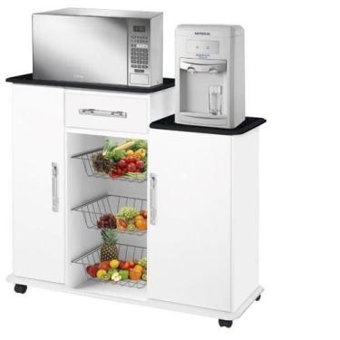 Imagem de Fruteira Balcao Orq 02 Portas Branco / Marmorizado - PASSE BEM, Branco